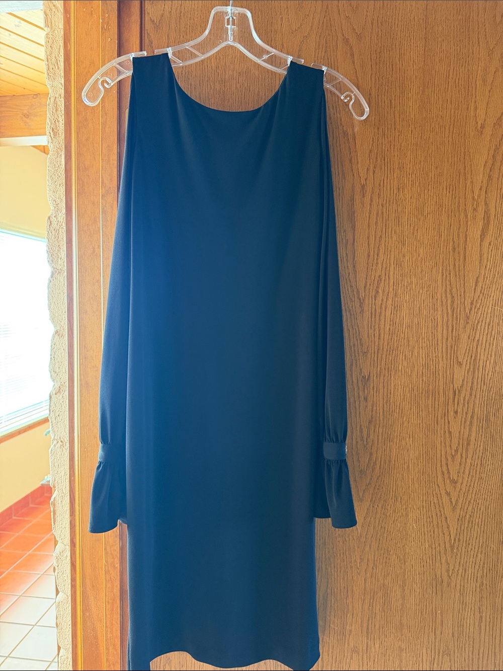 Calvin Klein Dark Navy Long-Sleeve Shift Dress
